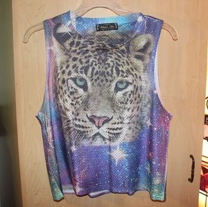🌌 Kawaii Galaxy Cheetah Crop Top Jersey